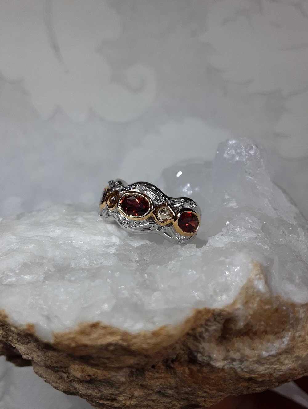 925 multi gemstone ring. - Picture 3 of 4